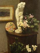 Henri Fantin-Latour Flores e Objectos Diversos oil painting